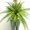 Dekoratif Çiçekler 50-65cm Tropikal Fars Bitki Büyük Yapay Palmiye Ağacı Yanlış Fern Duvar Asma Ev Bahçesi Açık Dekorasyon