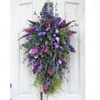 장식용 꽃 봄 보라색 튤립 화환 라일락 hydrangea 다채로운 여름 홈 축제 장식