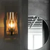 Wall Lamp American Vintage Wood Light Restaurant Coffee Shop Bar Counter Walllight Loft Industrial Glass Sconces