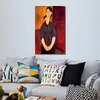 Handgefertigte Wandkunst -Leinwand Porträt von Paulette Jourdain Amedeo Modigliani Gemälde Porträt Kunstwerk moderne Hoteldekoration