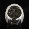 Projektant biżuterii kształt czaszki Hiphop Pierścienie Hiphop Bruchling 925 Sterling Srebrny mrożony mrożony moissanite Hip Hop Ring Men