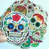 50pcs / Lot Magic Color Horror Skulls Adesivi rimovibili in PVC impermeabile Laptop Skateboard Custodia per bagagli Auto Moto Graffiti S268S