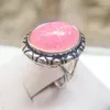 Cluster Rings 2023 White Blue Pink Opal Ring For Women Silve 925 Vintage Design 11 17mm Gemstone Party Engagement Gift Jewelry Wholesale