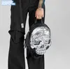 卸売りの女性ショルダーバッグ3カラーストリートスカルパンクバックパックアウトドアパッド付きレザーレザーレジャーバックパックトレンドタッセル装飾ファッションハンドバッグ