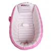 Bathing Tubs Seats Style Portable bathtub inflatable Children bath tub bottom Cushion winner keep warm folding With Air Pump Baby Bathroom Use 230718