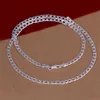 24'' 60cm Long 4mm Men's Necklace 925 sterling silver link chains n132 gift bags whole218I