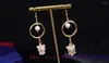 Dangle Boucles D'oreilles Perle Pour Femmes Charmes Designer Réel Blanc 925 Argent Chinois Mode Pierres Précieuses Pierres Précieuses Cadeaux Naturels Bijoux De Luxe