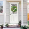 Decorative Flowers Green Decoration 16 Walls Inch Wreath Porch Floral Artificial Party Indoor Front Door Plants Large Frame