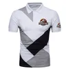 Herrpolos Jurassic Park 2023 Men Polo Shirt Kort ärm Kontrast Färgkläder Summer Bekväm streetwear casual mode tops 230717