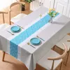 Nappe Résistante Aux Brûlures Imperméable À L'huile Et Lavée. Tapis supérieur en PVC en plastique de tissu de thé sur le