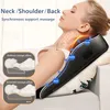 Nekkussen masseren met afstandsbediening Auto Thuis Massagekussen voor tweeërlei gebruik Portable Nek Rug Schouder Taille Body Massager Gift Relief Pijn Vermoeidheid 230718