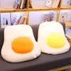 Plush Cushions creative egg plush stuffed lifelike food lomelette plush toy yolk throw cushion kids toys home sofa decor R230718