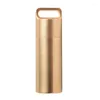 Storage Bottles Brass Container Portable Keychain Bottle Single Chamber Sealed Holder Waterproof Case For Travel