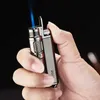 Visible No Gas Window Flashlight Cigar Lighter Jet Butane Metal Turbo Windproof Portable Airbrush 1300C Men's Gadget DDZX