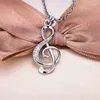 Collane con ciondolo Nota musicale creativa Collana a catena da donna Gioielli Colore argento Donna