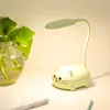 Autre décor à la maison dessin animé mignon animal de compagnie Animal ours cochon chat chien USB recharge batterie led table veilleuse enfant protection des yeux blanc chaud lampe de bureau 230717