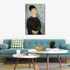 Haute Qualité Amedeo Modigliani Peinture Assise Jeune Femme À La Main Toile Art Moderne Restaurant Décor