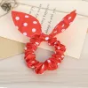 Rabbit Ears Hairband Elastic Bands Polka Dot Ponytail Holders Fashion Women Girls Rubber Bands Scrunchie Accessories 16 Color 4922