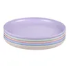 Ensembles de vaisselle 5 pièces costume enfant assiettes réutilisables assiette ronde légère incassable plats colorés pour la cuisine à domicile