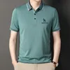 Męskie polo letnie mężczyźni t koszule krótki rękaw stały kolor Slim Fit T-shirt Men Business Hazzys Golf Table TEE TOESS 230717