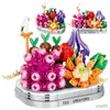 Bloki kreatywne pomysł Mini City Flowers Plant Bloss Blossoms Buquet Bricks Home Dec Toys for Brily Girls Prezenty R230718