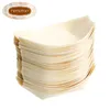 Dinnerware Sets 50pcs Wooden Sushi Boat Serving Trays Dishes Dessert