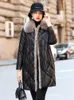 Women's Leather 2023 Winter Real Sheepskin Jacket Women Warm Down Parkas Female Korean Clothes Fur Collar Abrigos Mujer Invierno WPY