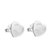 100 ٪ 925 Sterling Silver Heart Stud Earts مصمم مجوهر