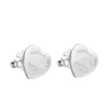 100% 925 Sterling Silver Heart Stud Earrings Designer smycken för kvinnor bröllopsfest gåva örhänge New York Love Hearts Factory Wholesale DX86