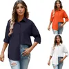 Bluzki damskie kobiety swobodne koszule i jesienne Lapel Blusas Tops Camisas Ladies Solid Color Shirt Blusa Mjer Moda 2023