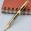 Högkvalitativ ny Black and Gold Stripes Roller Ball Pen Ball Point Pens Fountain Pen Hela gåva 229F