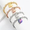 Charm Bracelets Heart Shape Cremation Jewelry Angel Wing Urn Bracelet For Ashes Women Men Keepsake Memorial Ash Holder Chain Bangle