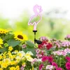 Decorazioni da giardino 1 2 4 Pack Solar LED Neon Flamingo Lampada da prato Luci da paletto Luci da esterno per vialetto per patio Cortile Passerella Decor 230717