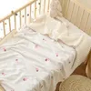 Coperte Swaddling Ricamato Nato Baby Comforter Coperta Swaddle Warp Infant Kids Microfiber Cuddle Quilt 230717