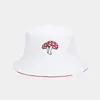 Berets Creative Fun Red White Mushroom Print Pattern Double Sided Bucket Hat Women Leisure Cotton Reversable Sun