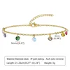 Anklets Charms Cubic Zirconia Ankle Bracelet For Women Summer CZ Foot Chain Elegant Delicate Beach Holiday Gift