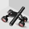 Ab Rollers 4-Wheel Abdominal Roller Muscle Trainer Home Fitness Ab Rollers Workout HKD230718