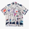 Men's Casual Shirts Japanese Style WACKO MARIA Hawaii Men Women Short Shirt Tee Clothing Fashion