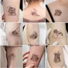 15 st/set små tiger tatueringssatser klistermärken söta kärlek vattentät djur faux tatouage kvinnlig konst tillfällig falsk tatuering adesivos