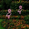 Decorazioni da giardino 1 2 4 Pack Solar LED Neon Flamingo Lampada da prato Luci da paletto Luci da esterno per vialetto per patio Cortile Passerella Decor 230717