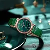 Armbandsur mode lyxiga kvinnors klockor Diamond Small Green Watch for Women Casual Ladies Clock Quartz Wristwatch Gift Montre Femme