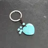 Keychains Agate Crystal Stone 30mm Love Woven Keychain Pendant A Variety Of Heart-Shaped Natural Peach Heart Fashion Pendants