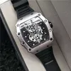 Rörelse tittar på Richardmille Top Lithe Wristwatch Netizen Water Ghost Samma fat Bull Watch Male Student Calender Sport Silicone Non Mechanical 7BD61N