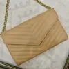 Bolso de diseñador para mujer bolso bandolera bolso de hombro moda bolsos de cuero genuino billetera de cadena bolso de tarjeta negro bolso de solapa de mujer cadena de plata dorada bolso de teléfono con letra Y