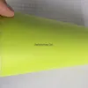 Película de vinil fosco amarelo fluorescente verde claro para envoltório de carro com bolha de ar para veículo gráfico 1 rolo de 52 x 30 m 308 j