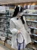 Abiti casual Kawaii Girl Abito bianco francese Donna Primavera 2023 Camicia a maniche lunghe allentata a maniche lunghe da donna staccabile con collo arricciato