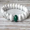 SN1074 2016 Mens Yoga Bracelet Howlite Malachite Bracelet Pierre Naturelle Mala Perles Bijoux Whole2733