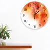 Wall Clocks Fall Leafs Watercolor Clock Large Modern Kitchen Dinning Round Bedroom Silent Hanging Watch