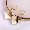Dingle örhängen Senaste design kuverthänge droppe örhänge elegant kvinnor fest bröllop 18k guldpläterade smycken