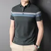 Herren Polos 2023 Top Grade 95% Baumwolle Marke Designer Trendy Polo Shirt Männer Sommer Design Gestreiften Kurzarm Casual Mode kleidung